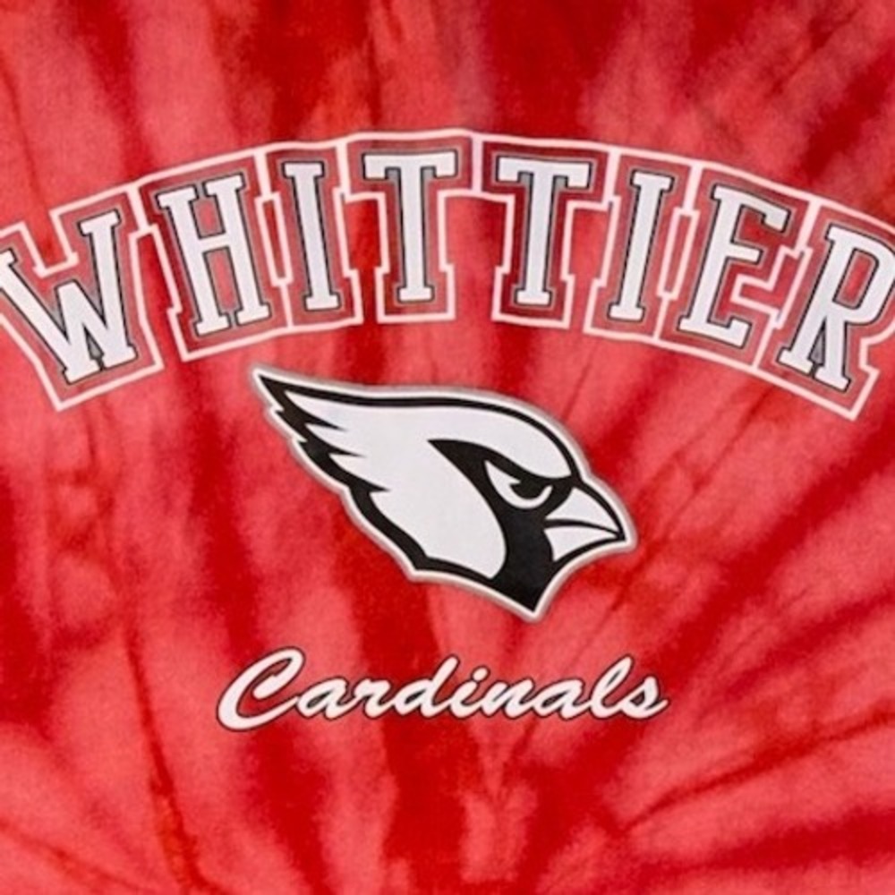 Colortone Whittier Cardinals Tie Dye T-Shirt Mens XL Red White Spiral Graphic